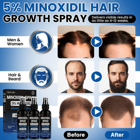 YKDYLINH spraying onto scalp in use demonstrating convenient twice-daily application benefit