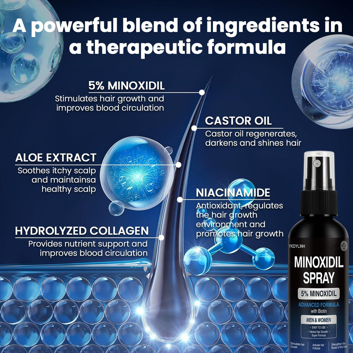 YKDYLINH texture dispensed on hand illustrating lightweight fast-absorbing benefit