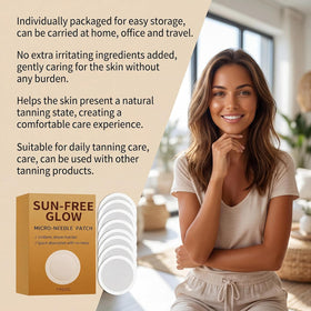 YLbufllay PurevLab patch applied to arm in lifestyle scene showing quick bronzing