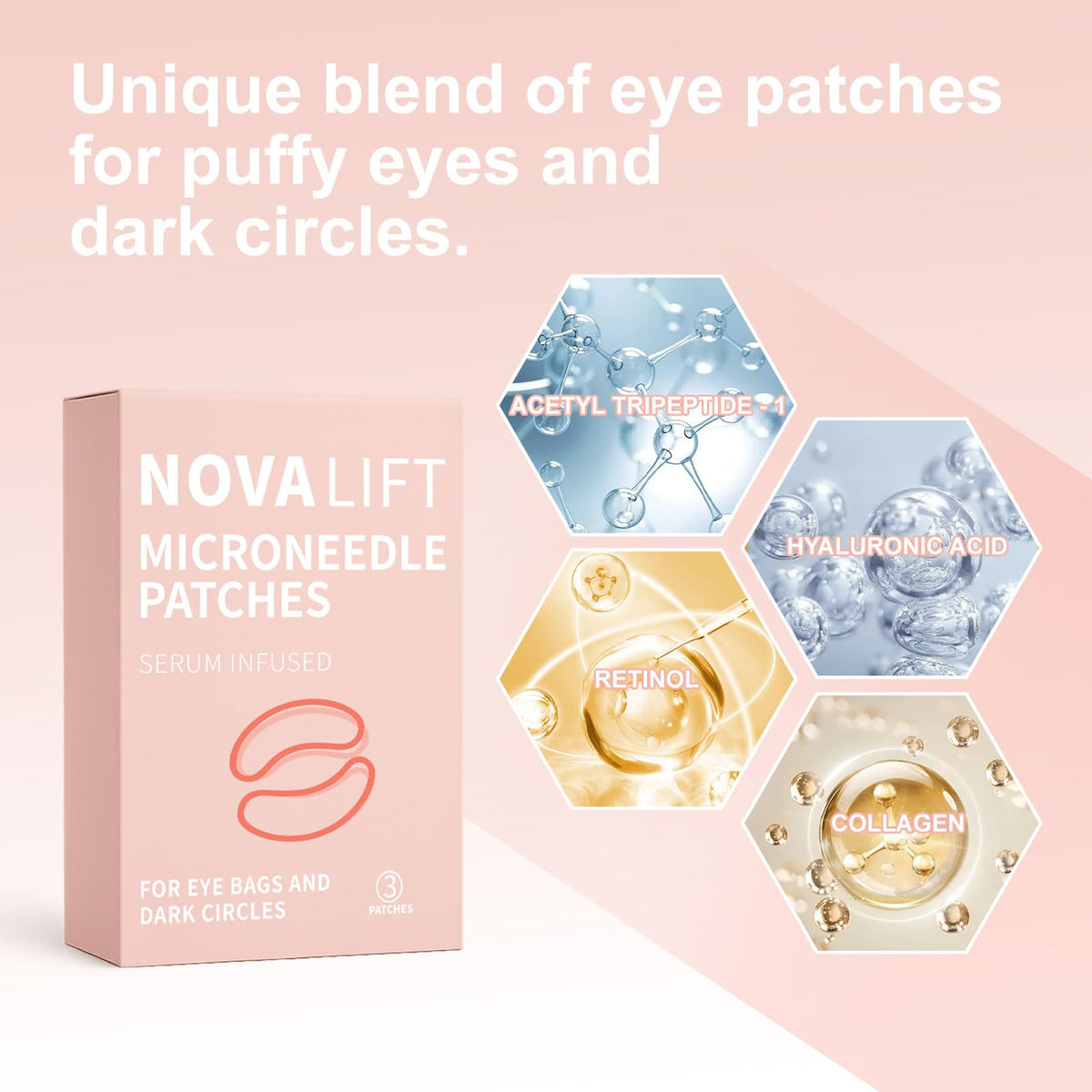 YLOTRE patch applied under eye demonstrating instant cooling effect