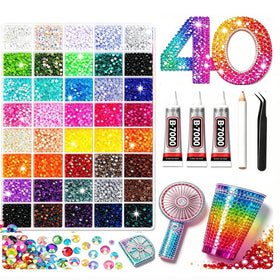 YLPARTCHER organizer box open showing sorted multicolor gems for quick crafting