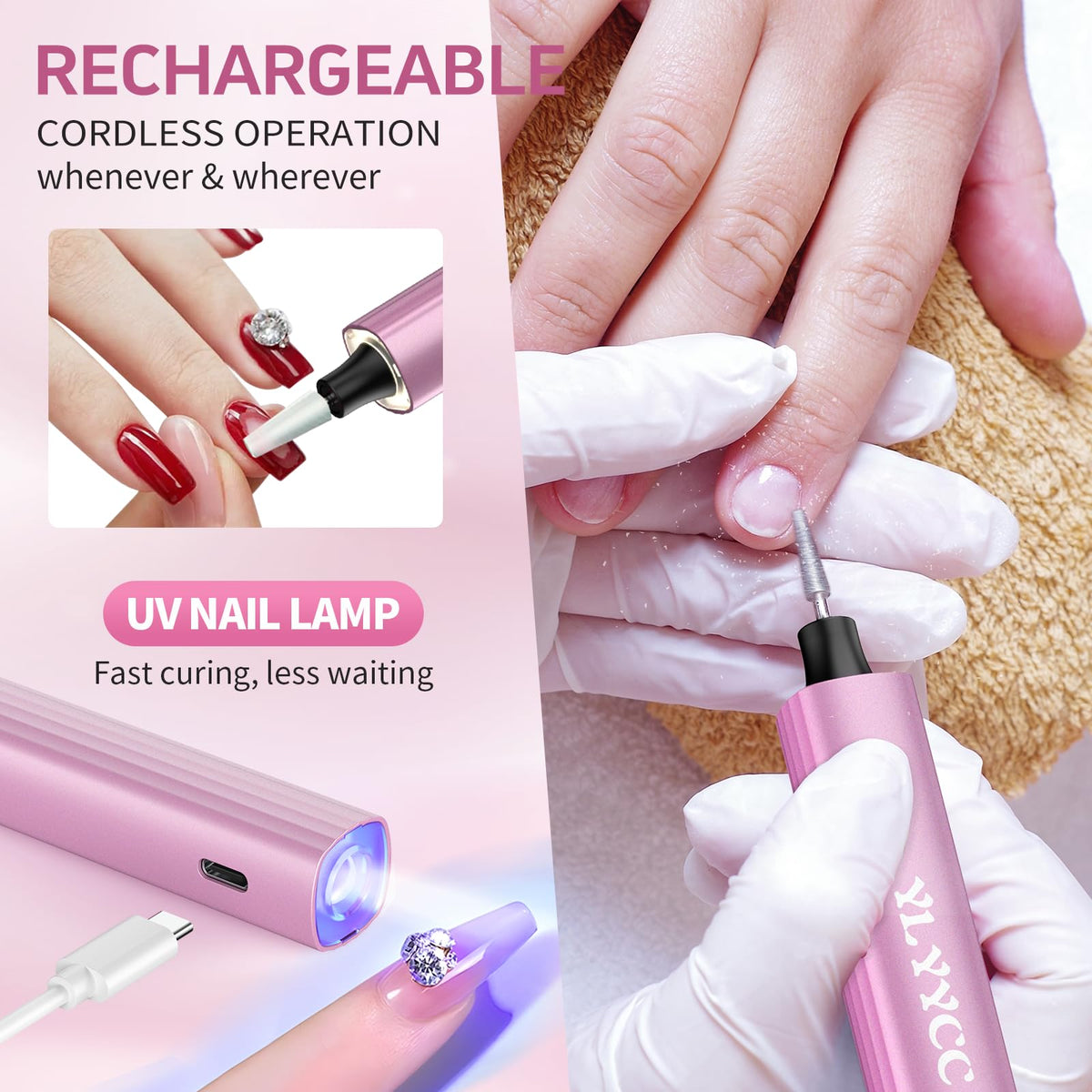 YLYYCC drill handle detail with controls visible ensures easy speed and direction adjustments