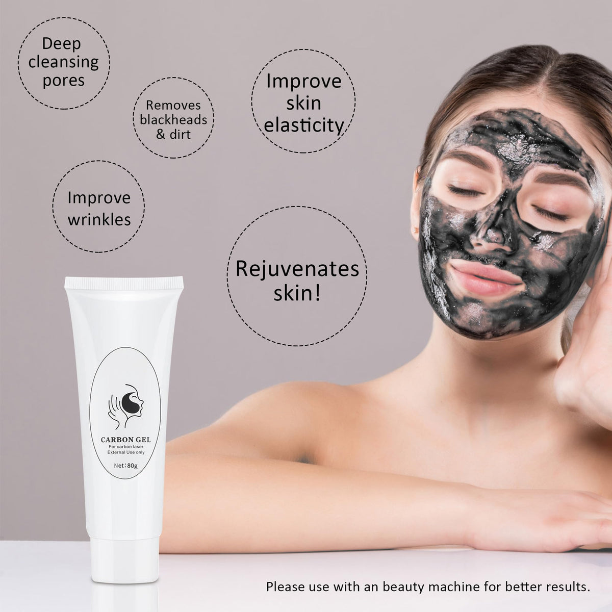 YMEYFAN gel applied on hand demonstrating coverage and easy-to-rinse benefit