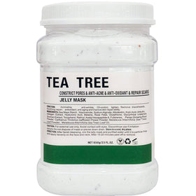 YMEYFAN front jar showing tea tree jelly mask and clear labeling for professional use
