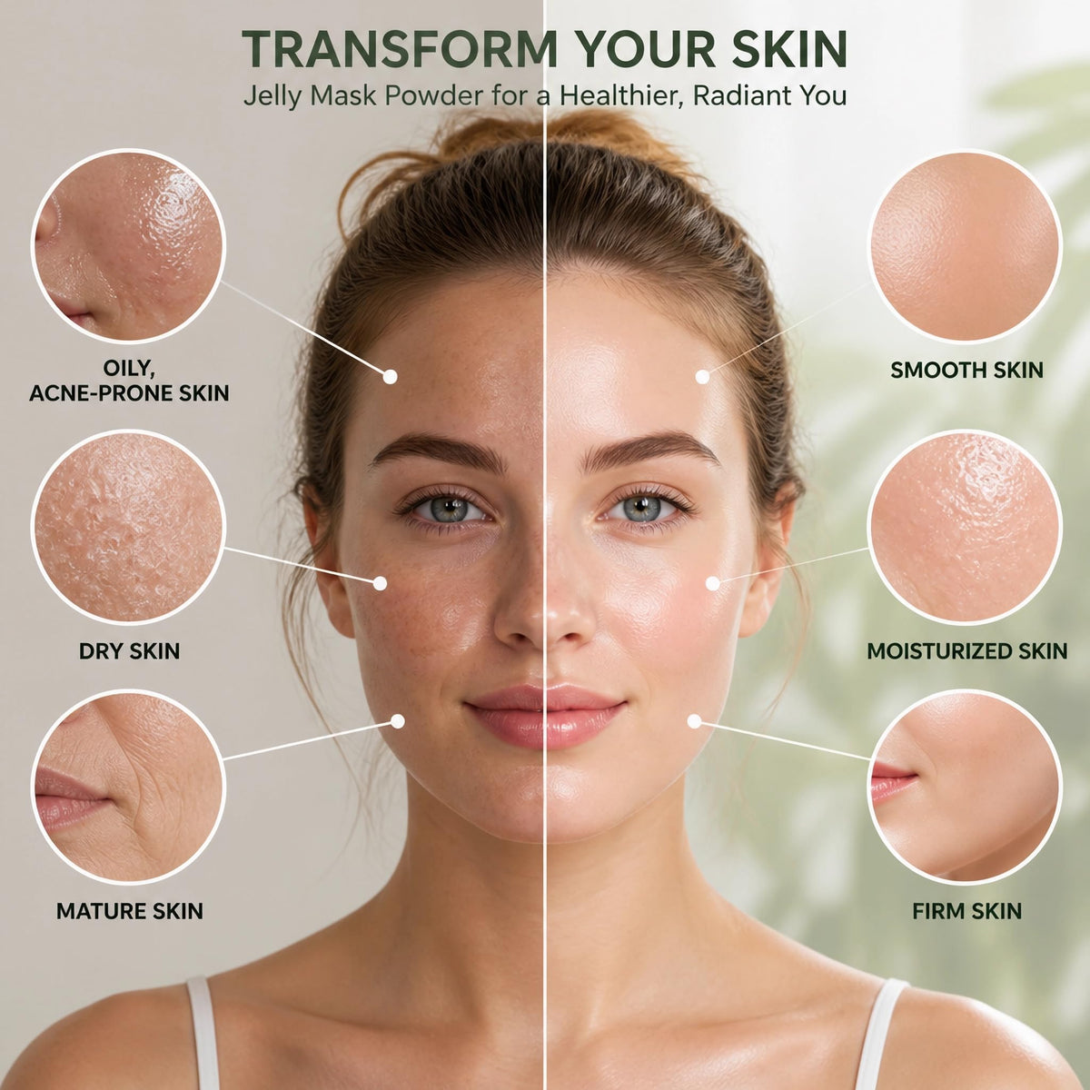 YMEYFAN ingredients with rose petals highlighting natural extracts benefit