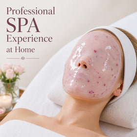 YMEYFAN lifestyle home spa setup with candles and towel conveying relaxing DIY treatment