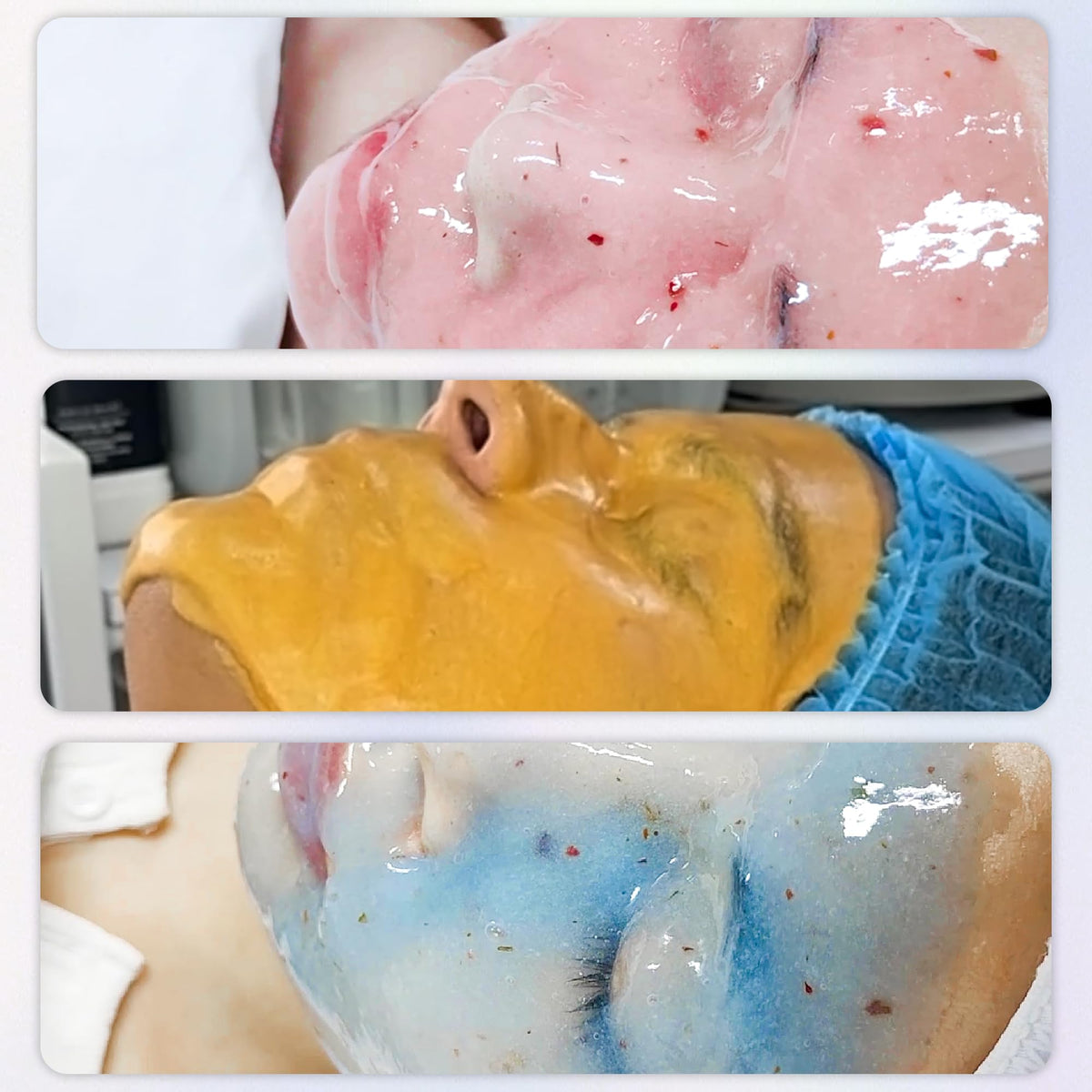 YMEYFAN spa treatment setting with mask jars staged for professional service benefit