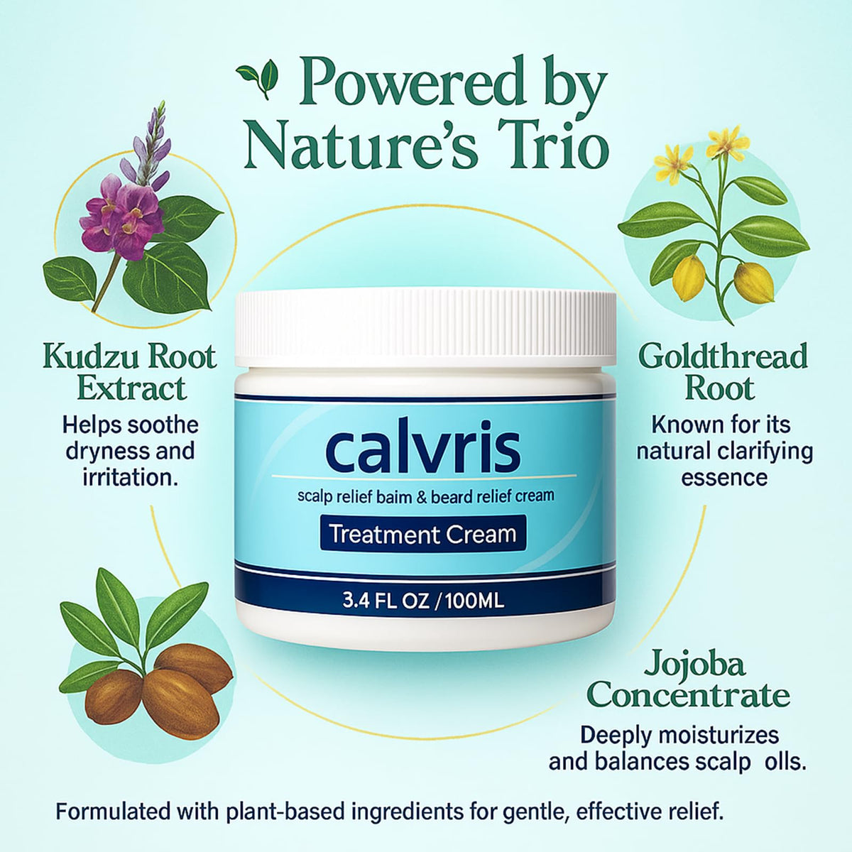 YOCMIPS Calvris kudzu root ingredient shot, emphasizes calming botanical benefit