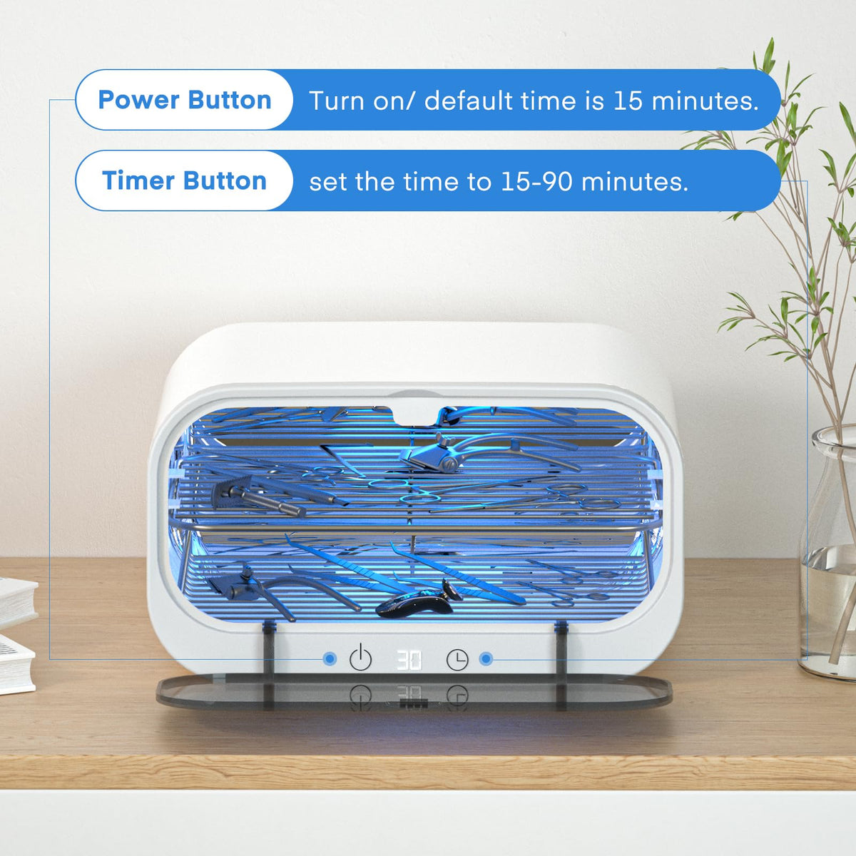 Yofuly sterilizer in salon lifestyle setting on counter benefit: professional-ready appearance