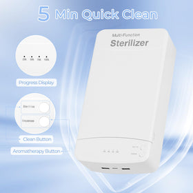 Yofuly sterilizer open chamber displaying smooth interior, easing cleaning process