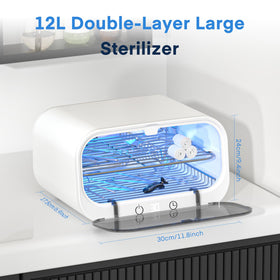 Yofuly sterilizer open with nail tools inside for efficient batch cleaning benefit: fast processing