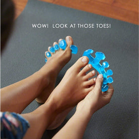 YogaToes GEMS side profile showing patented gemstone design for toe spacing
