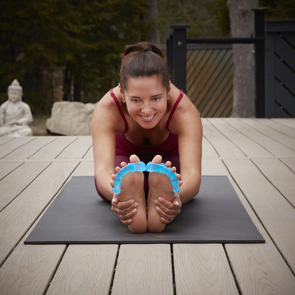 Yoga Toes package label with Made in USA text showing quality benefit