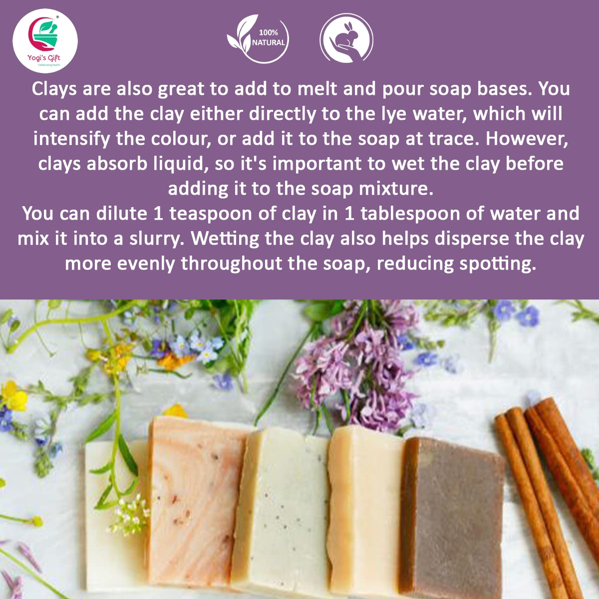 YOGI’S GIFT face mask application demonstrating an even clay mask for at-home skincare
