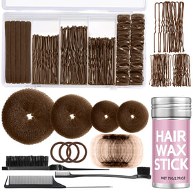Yogode front kit layout showing all included bun tools and benefits