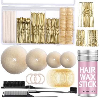 Yogode front packaging showing complete blonde bun kit and components for convenience