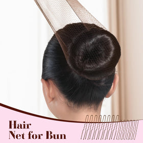 Yogode hair nets stacked to show discrete coverage and neat finish