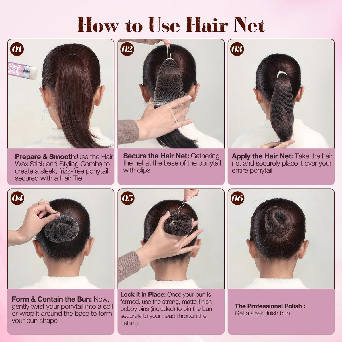 Yogode donut held in hand showing scale and suitability for different hair lengths