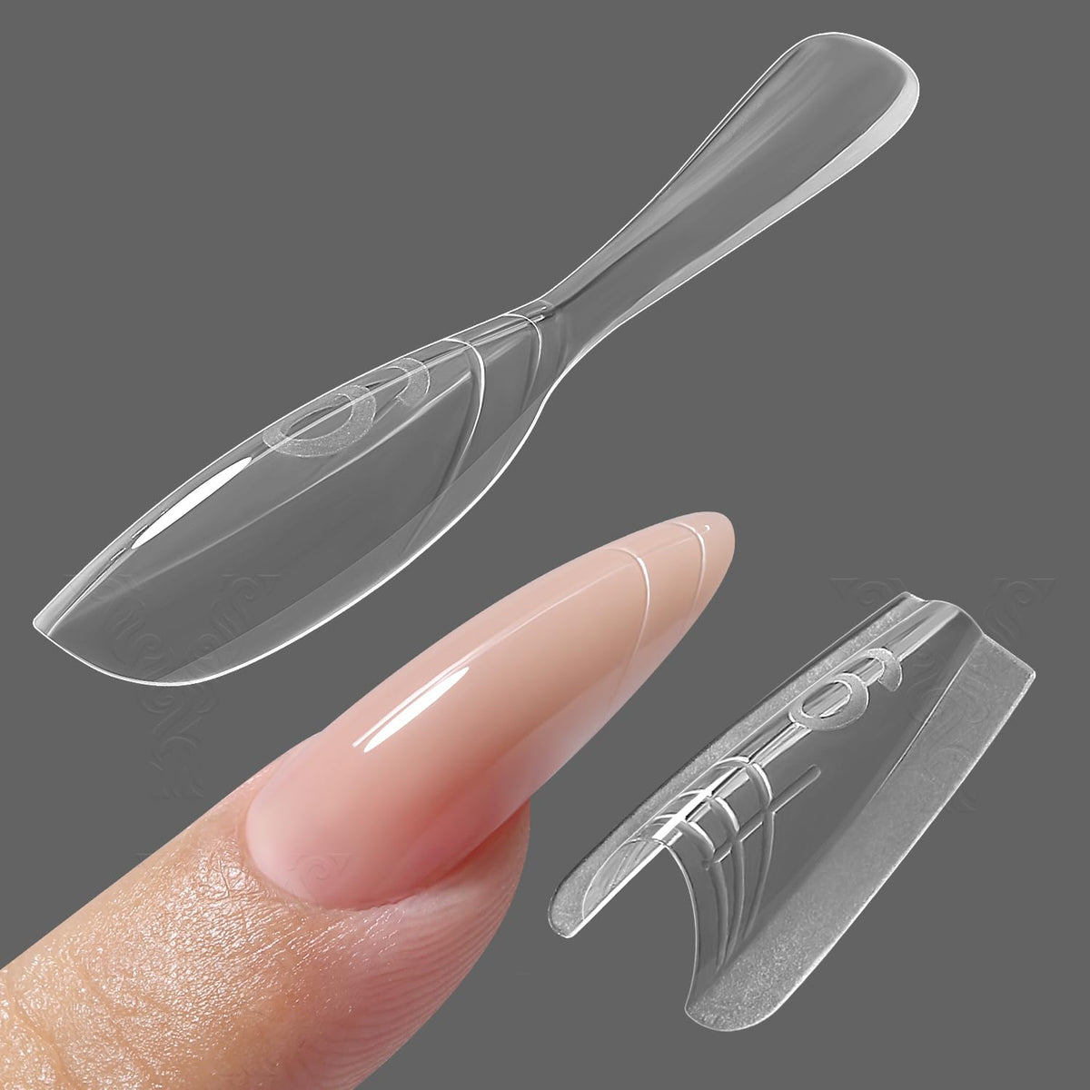 YOKEFELLOW front packaging showing 240-piece almond dual-form kit for fast extensions