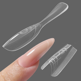 YOKEFELLOW front packaging showing 240-piece almond dual-form kit for fast extensions