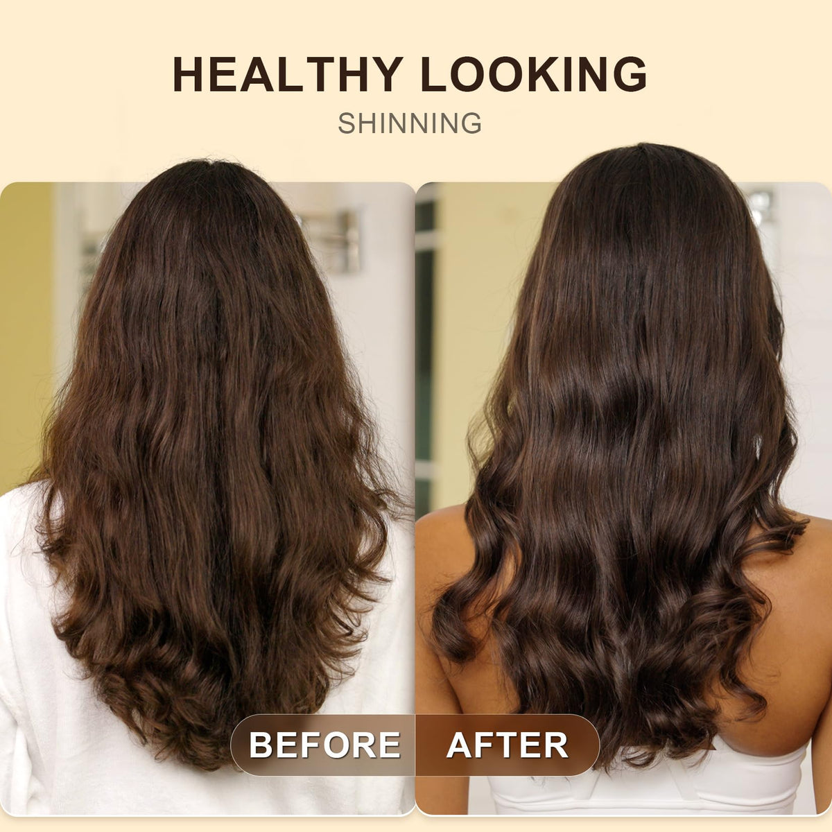 Yoken argan oil hair application demo on mid‑length hair to reduce frizz
