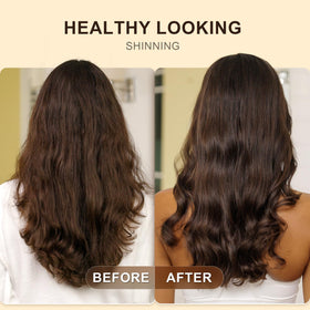 Yoken argan oil hair application demo on mid‑length hair to reduce frizz