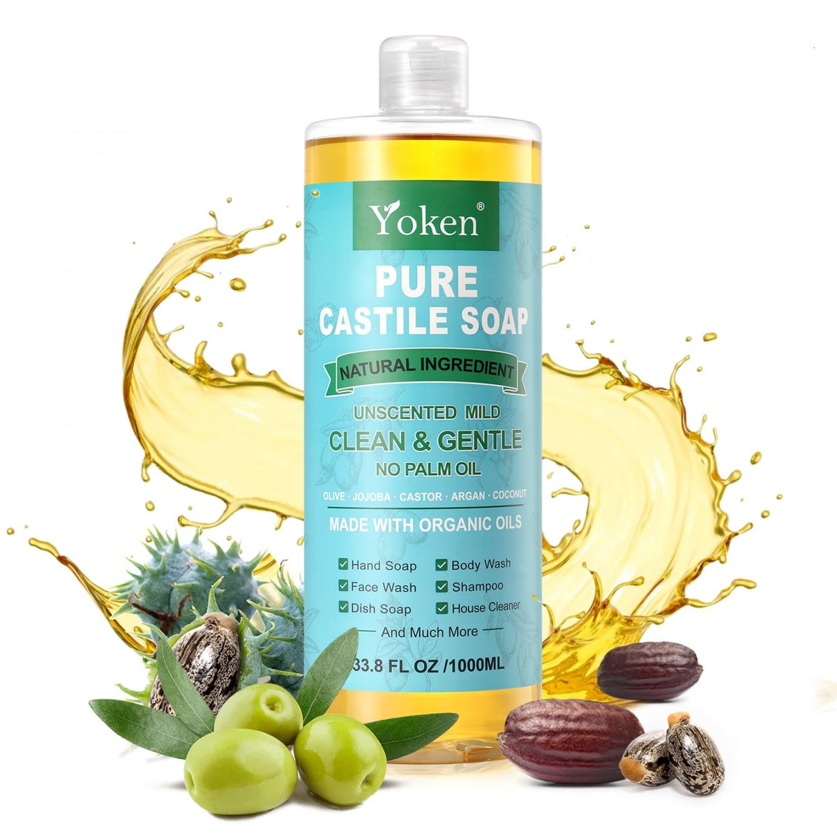 Yoken bottle staged in bathroom showing fragrance-free family use