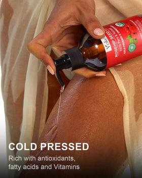 Yoken dropper applying oil to cheek to demonstrate easy facial application and hydration