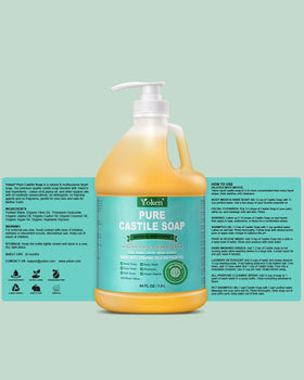 Yoken in bathroom shower used as body wash showing mild rinsing care
