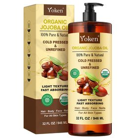 Yoken front packaging showing 32 fl oz amber bottle and pump for easy dispensing
