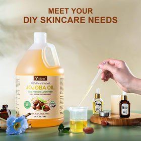 Yoken jojoba oil used for facial gua sha showing gentle glide benefit