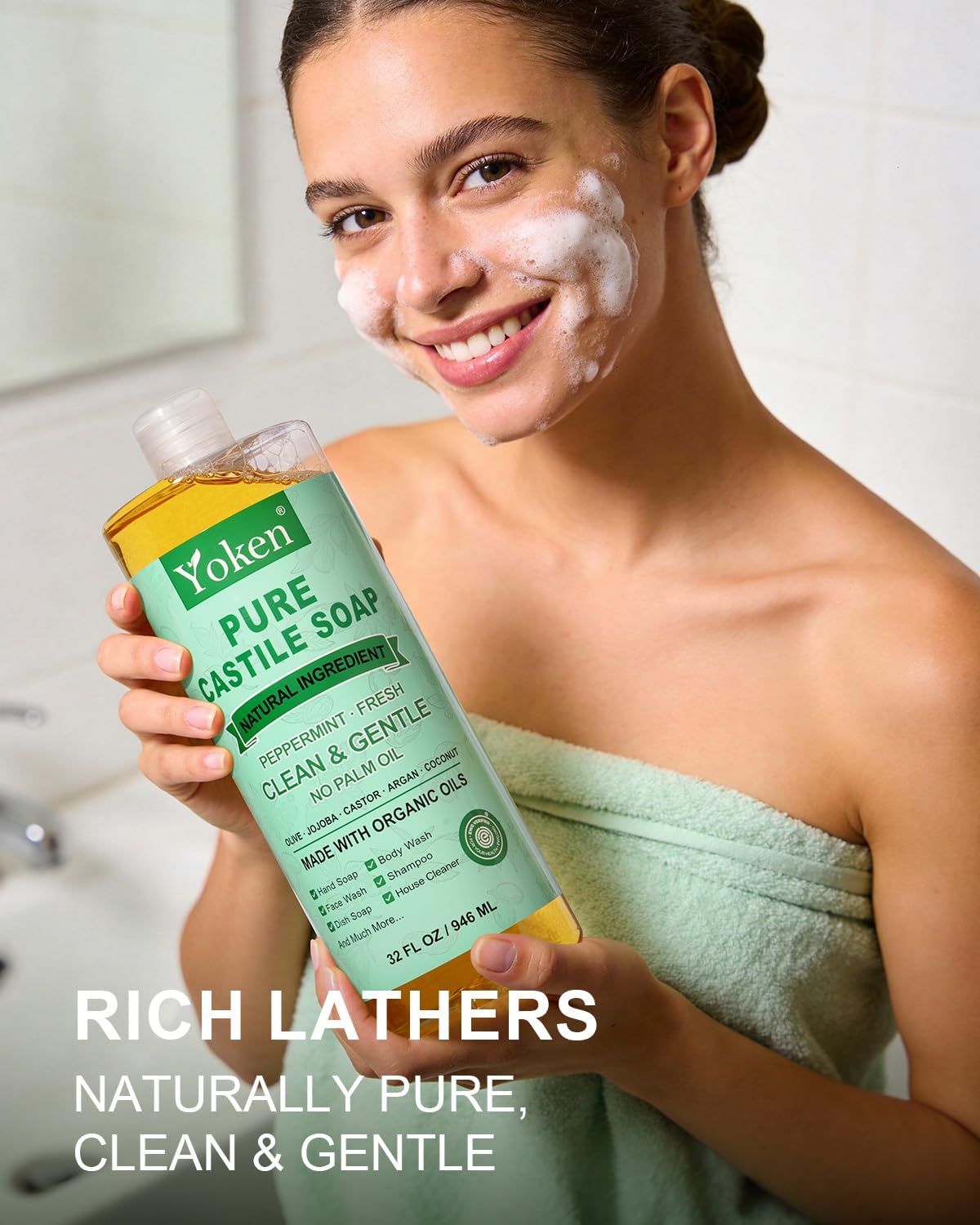 Yoken used in pet bath showing gentle, rinse-friendly shampoo care
