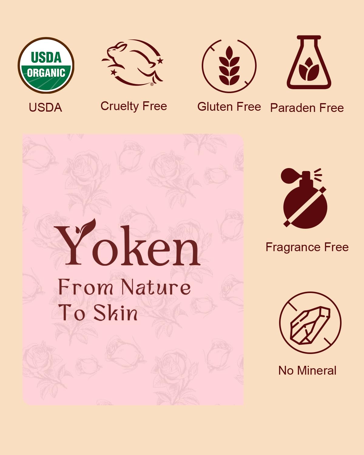 Yoken bottle next to hand showing product size and portability benefit