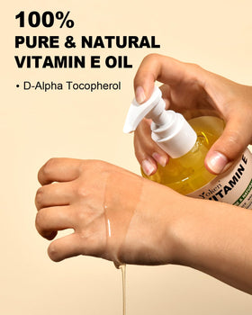 clear golden Yoken oil texture on skin demonstrating smooth glide