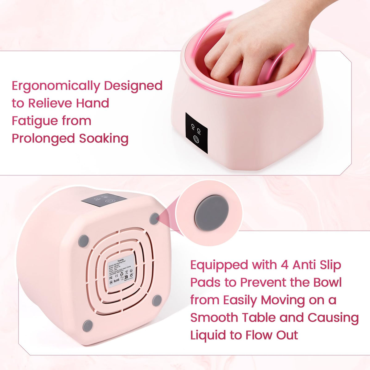 yokilly size comparison with hand showing compact footprint and salon-ready convenience