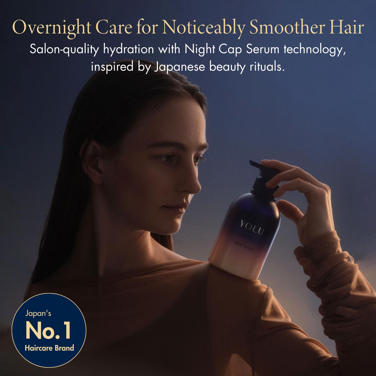 YOLU open cap revealing creamy texture, shows rich moisturizing benefit