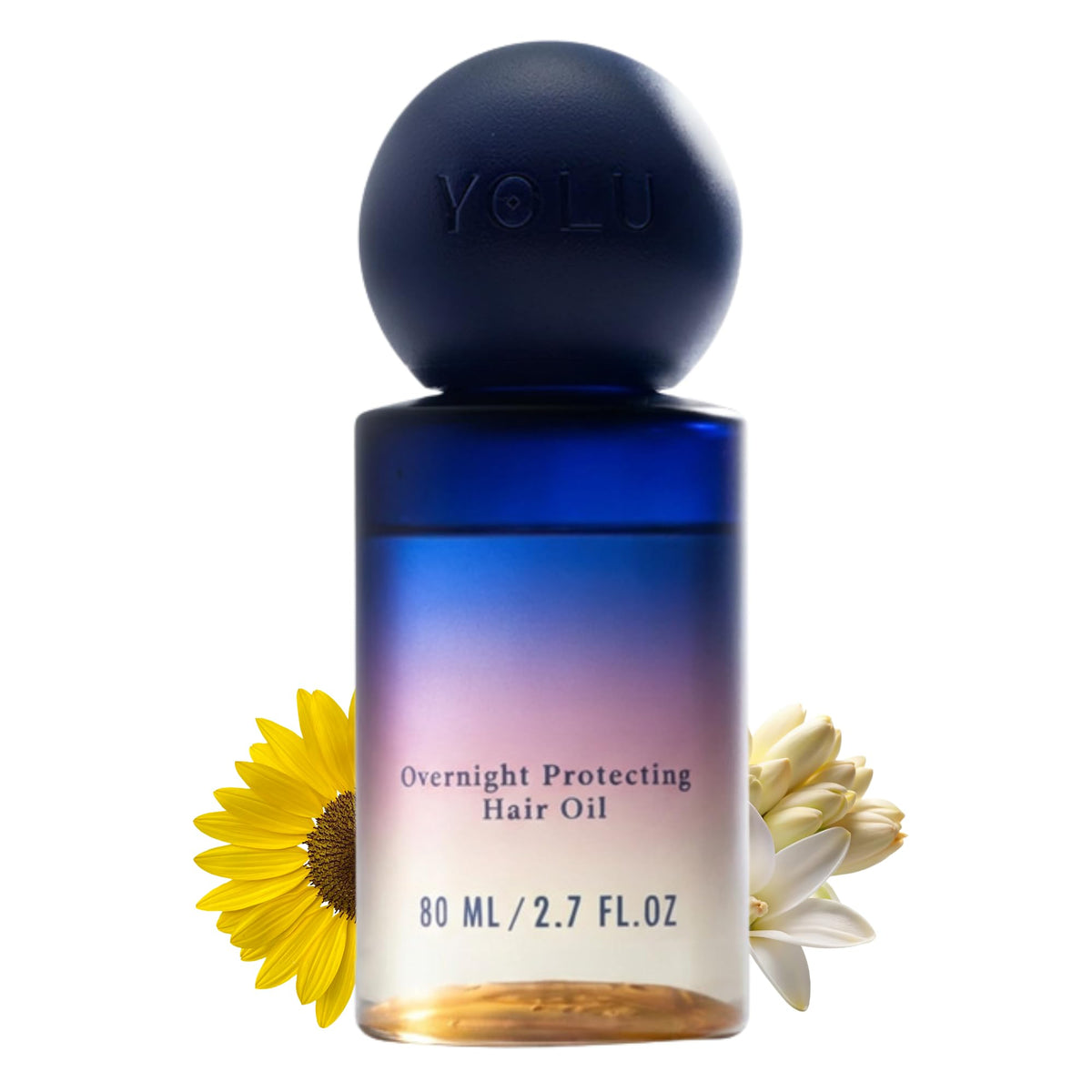 YOLU front bottle view showing compact travel-friendly serum and packaging benefit