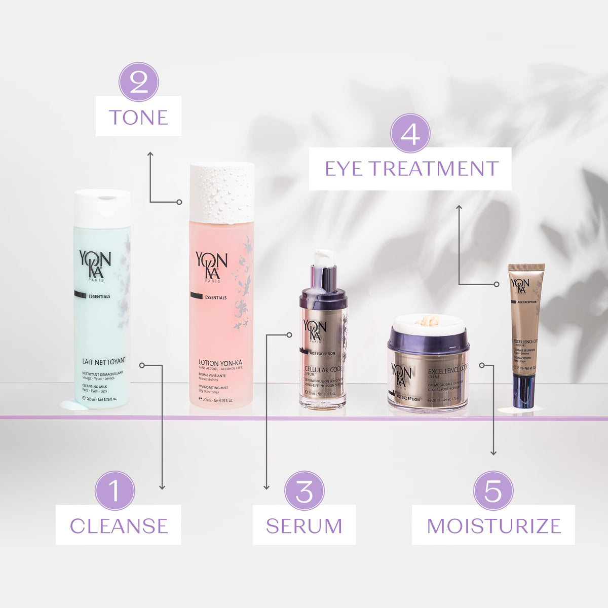 Yonka jar staged on bathroom vanity suggesting daily ritual and luxurious routine