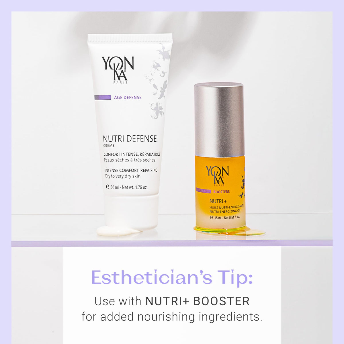 Yonka mixed with moisturizer in palm showing customizable hydration boost