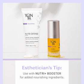 Yonka mixed with moisturizer in palm showing customizable hydration boost