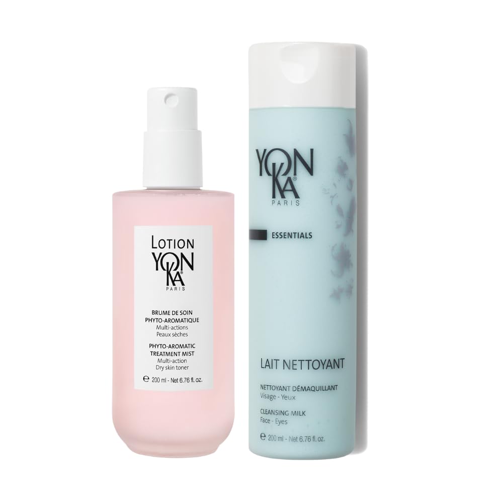 Yonka cleansing milk front packaging showing gentle makeup removal benefit