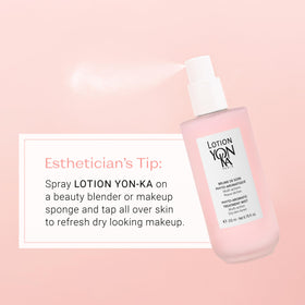 Yonka cleanser and toner held in hands to show true size and convenience
