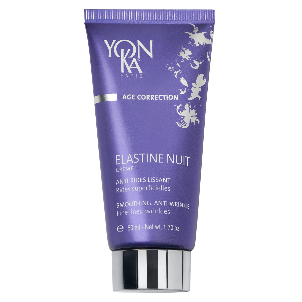 Yonka Elastine Nuit front jar showing packaging and product identity benefits