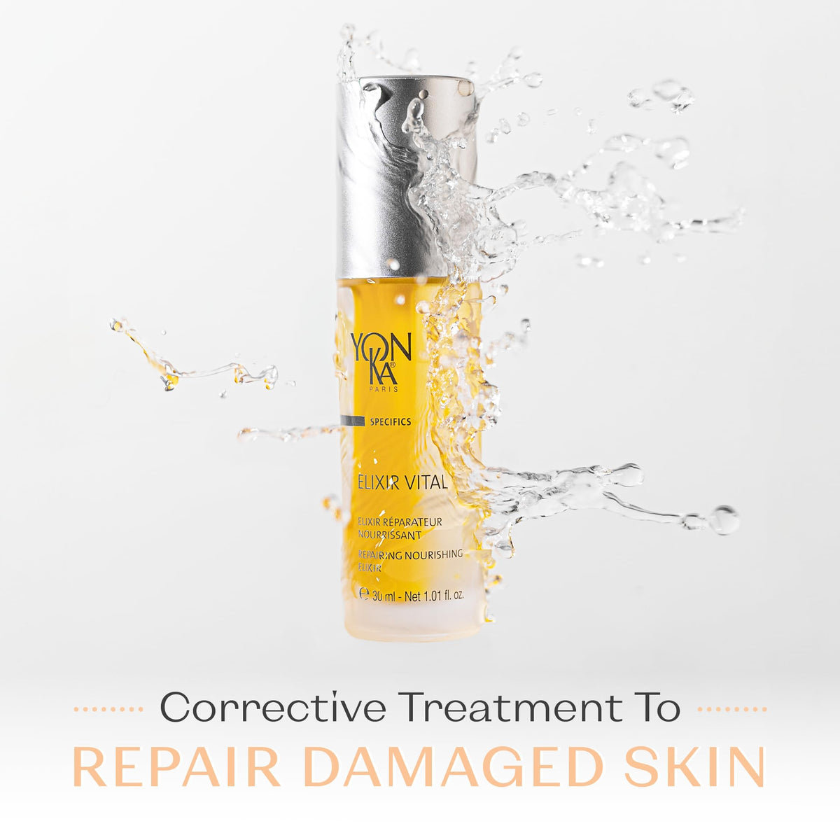 Yon-Ka Elixir Vital texture close-up highlights lightweight absorbent finish