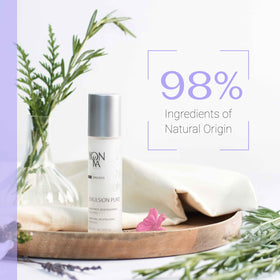 Yonka emulsion texture closeup revealing lightweight, fast-absorbing fluid for quick absorption