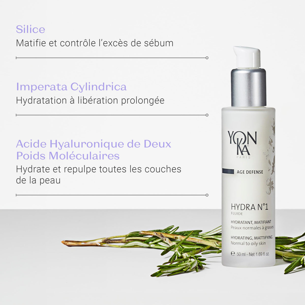 Yonka close-up of fluid with hyaluronic focus demonstrating deep hydration