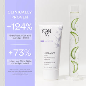 Yonka gel-cream texture close-up demonstrating rich hydration