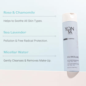 Yonka micellar texture drop illustrating lightweight hydrating feel