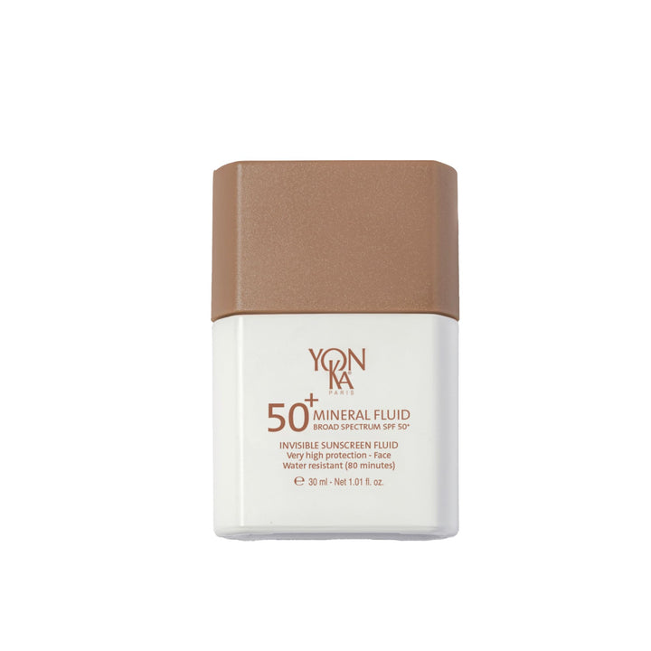 Yonka front packaging showing sleek sunscreen tube and SPF benefit