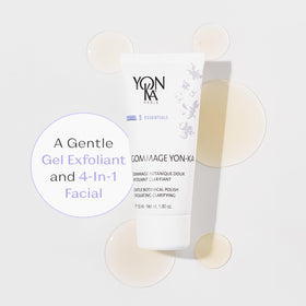 Yonka gel texture close-up demonstrating smooth particle-free formula benefit